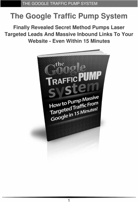Product picture Guru Products - Dave Guindon The Google Traffic Pump System 